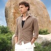 Campus Sutra Men Men's Mocha Brown Hive-Textured Shirt - 3 of 4