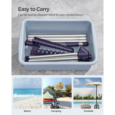 Foldable Blue and Silver Stainless Steel Drying Rack with 27 Clips