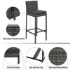 Whisen 5-Pieces Outdoor Patio Wicker Bar Set, Bar Height Chairs with Non-Slip Feet,  Fixed Rope and Removable Cushion - 3 of 4