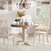 Delaney Two Toned Round Solid Wood Top Dining Table - Inspire Q - 2 of 2