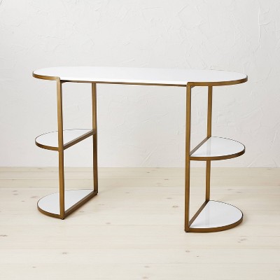 Chamise Brushed Brass Desk - Opalhouse™ designed with Jungalow™