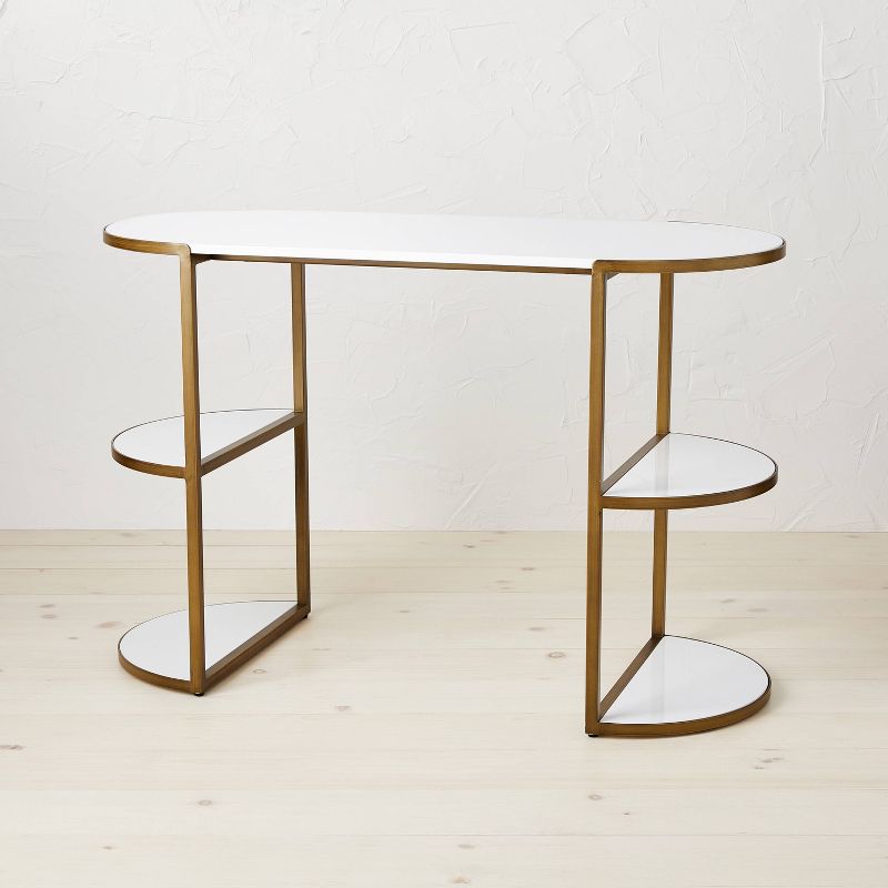 Chamise Brushed Brass Desk - Opalhouse&#8482; designed with Jungalow&#8482;, 1 of 7
