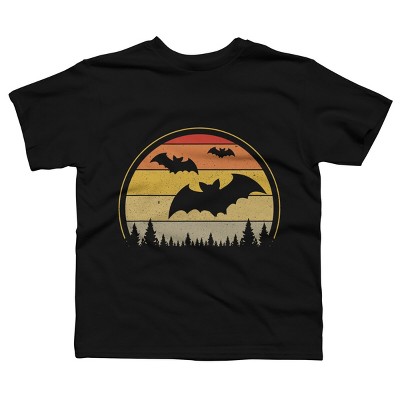 Boy's Design By Humans Vintage Retro Vampire Bats Halloween Costume By Chos T-Shirt