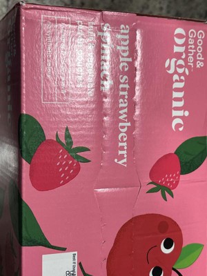 Apple Strawberry Spinach Fruit Puree Pouches - 38.04oz/12ct - Good ...