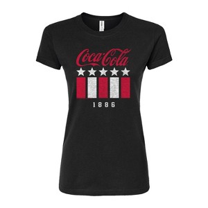 Women's - Coca-Cola - 1886 Stars Stripes Juniors Fitted Graphic T-Shirt - 1 of 3