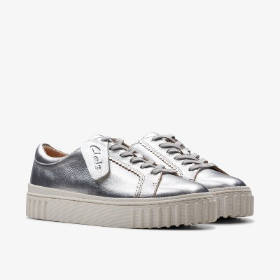 Женские кроссовки Clarks Womens Mayhill Walk Silver Metallic Sneakers 8.5 Medium — фото 6