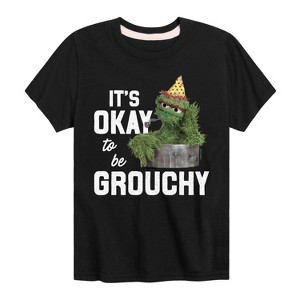 Boys' - Sesame Street - Oscar Its Okay To Be Grouchy Short Sleeve Graphic T-Shirt - 1 of 4