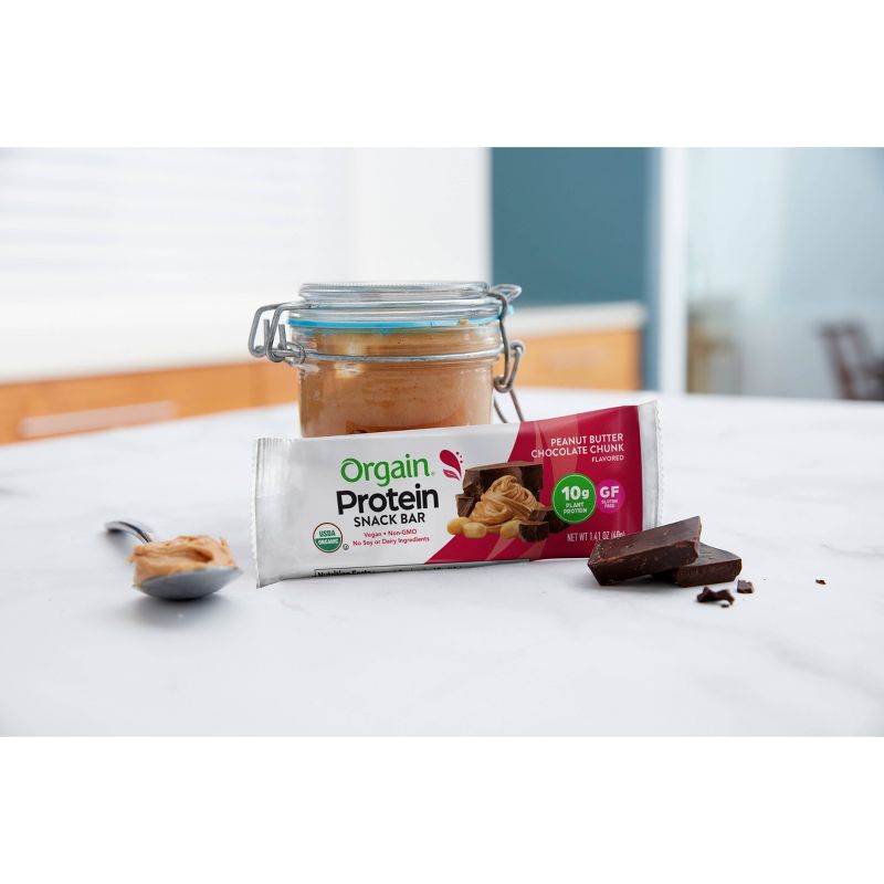 Orgain Organic Vegan Protein Bar - Peanut Butter Chocolate Chip - 12ct, 4 of 9