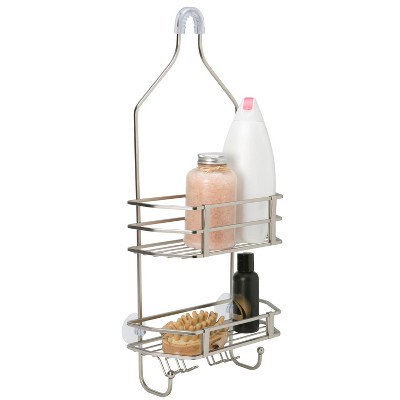 Bath Bliss Adjustable Rust Proof Aluminum 2 Tier Shower Caddy - Silver