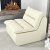Vynxaria Bean Bag Seats - Modern Armless Floor Lounge Chair in Beige - 4 of 4