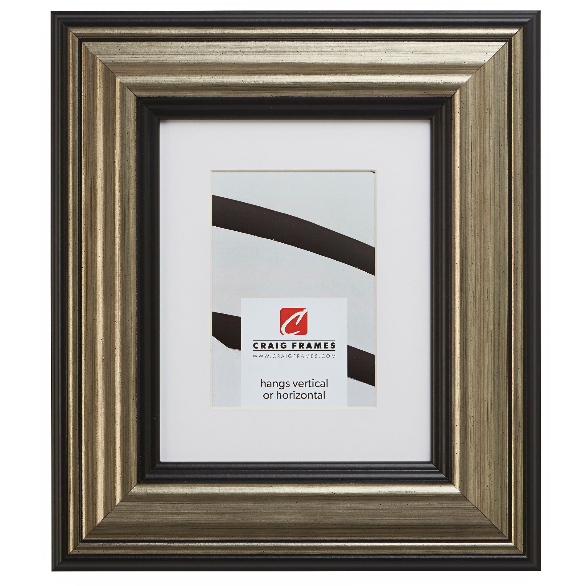 Sonora Canyon Silver and Black 10x12 inch Picture Frame matted to 8x10