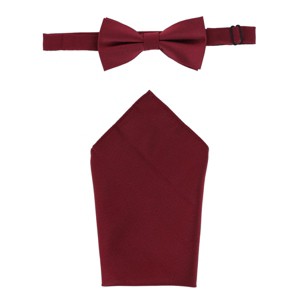 CTM Men's Woven Bow Tie and Handkerchief Set - 1 of 4