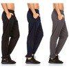 Mens Athletic Pants with pockets, Mens Sweatpants, Mens Joggers with Pockets, Pack Of 3 - 2 of 4