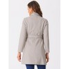 Allegra K Women's Winter Button Down Casual Outwear Scarf Coat with Belt - 3 of 4