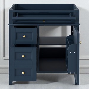 30'' Bathroom Vanity Cabinet without Sink, Freestanding Storage Cabinet with 2 Drawers, Tip-Out Drawer & Adjustable Shelf - 1 of 4
