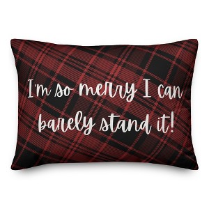 Creative Products So Merry I Can Barely Stand It 20 x 14 Spun Poly Pillow - 1 of 3