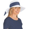 Collections Etc Ribbon Trim Wide Brim Adjustable Straw Hat - 4 of 4
