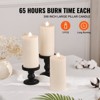 VEVOR 3 Pack Unscented Pillar Candles 65 Hours Long Burning Christmas White - 3 of 4