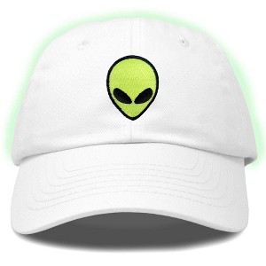 Dalix Alien Embroidered UFO Dad Hat Cotton Baseball Cap Adjustable Mens - 1 of 4