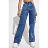 TIME HOLLOW High Waisted Cargo Jeans - 3 of 3