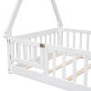 Okak Twin/Full Size Floor Bed Frame with Removable Tent-Shaped Roof & 360°Safety Guardrails for Toddlers 2-6 Years, Easy Assembly Kids Bed, Kids Room - 2 of 4