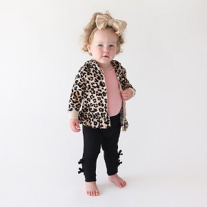 Girls Lana Leopard French Terry Peplum Hoodie - Posh Peanut - 1 of 4