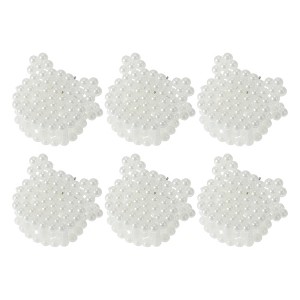 Unique Bargains Women Fashion Pearl Mini Hair Clip Pearl Oval Hairdo Clips 6 Pcs - 1 of 4