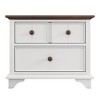 Whisen Wooden Captain Two-Drawer Nightstand Kids Night Stand End Side Table - White & Walnut - 4 of 4