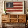 Wall Art, Large Framed American Flag Under Glass 31.5"H – Multi-Color Distressed Wood Wall Decor By Kalalou - 3 of 3