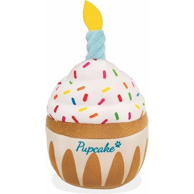 Nestpark Dog Birthday Toy - Pup Cake Puppy Cupcake Plush Squeak and Crinkle Gift