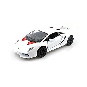 KiNSMART - Lamborghini Sesto Elemento 5" 1:38 Scale Die Cast Metal Model Toy Super Sports Car w/Pullback Action (White) - 1 of 4