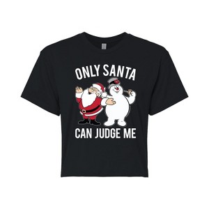 Women's - Frosty The Snowman - Christmas Cropped Graphic T-Shirt - 1 of 4