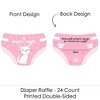 Big Dot of Happiness Purr-fect Kitty Cat - Diaper Shaped Raffle Ticket Inserts - Kitten Meow Baby Shower Activities - Diaper Raffle Game - Set of 24 - 2 of 4