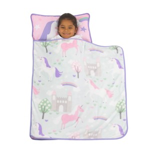 Toddler Everything Kids' Unicorn Nap Mat with Pillow and Blanket: NoJo Pink Lounge Pad, Preschool Sleep Mat, Machine Washable - 1 of 3