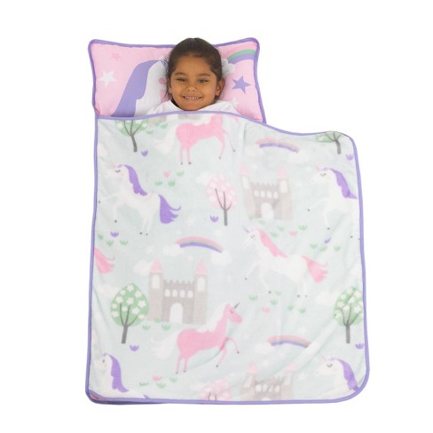 Toddler Everything Kids Unicorn Nap Mat With Pillow And Blanket