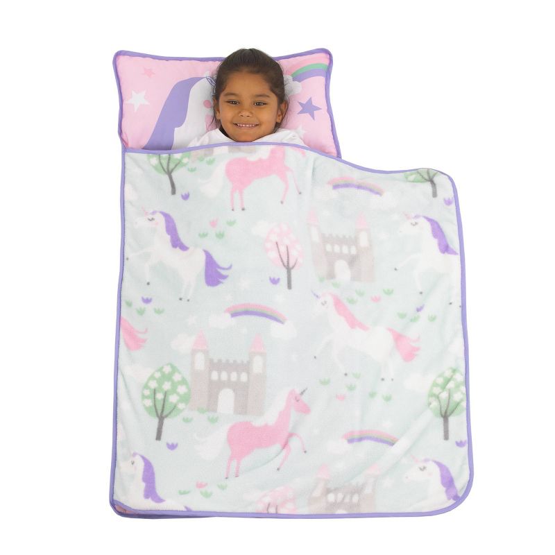 Toddler Everything Kids&#39; Unicorn Nap Mat with Pillow and Blanket, 1 of 5
