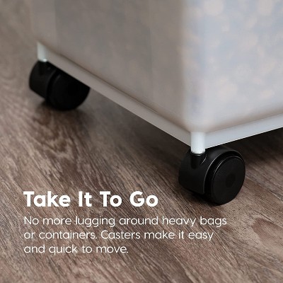 160 oz Clear & Black Airtight Pet Food Storage Container