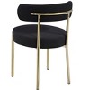 NicBex Upholstered Dining Chair Set of 2 Modern Kitchen Round Curved Backrest Chair with Metal Legs - 4 of 4
