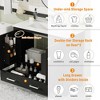 Vynxaria 36" Black Bathroom Vanity with Ceramic Sink, Soft-Close Doors, Double Storage Shelves Divided Drawer - 3 of 4
