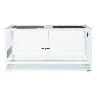 OiiBO 40 Gallon Reptile Glass Terrarium, Double Hinge Door with Screen Ventilation Reptile Terrarium 36" x 18" x 18"