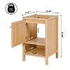 JONATHAN Y Jasper Rattan Modern Coastal 2-Shelf Bath Vanity Cabinet Only (Sink Basin Not Included) - 3 of 4