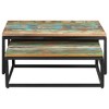 vidaXL Coffee Table Set of 2 Multicolor Reclaimed Wood Small - 3 of 4