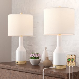 Maxax 24" Ceramic Table Lamps Set of 2 - 1 of 4