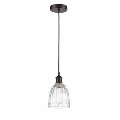 Brookfield - 1 Light Cord Hung Mini Pendant In Industrial Style-9.75 Inches Tall and 5.75 Inches Wide