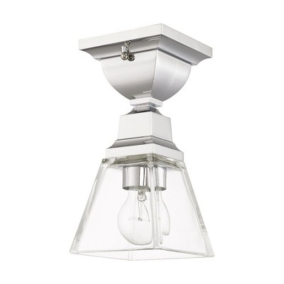 Whitfield Polished Chrome 1-Light LED Flush Mount with Clear Glass