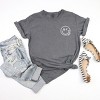 S.W.Smiley Embroidered Smiley Face Outline - Garment Dyed Tee - 2 of 3