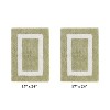 Hotel Bath Rug 100% Premium Cotton Tufted Weave Two Tone Reversible 2 Piece Bathroom Rug Set, Super Soft & Water Absorbent, Machine Washable Bathmat - 2 of 4