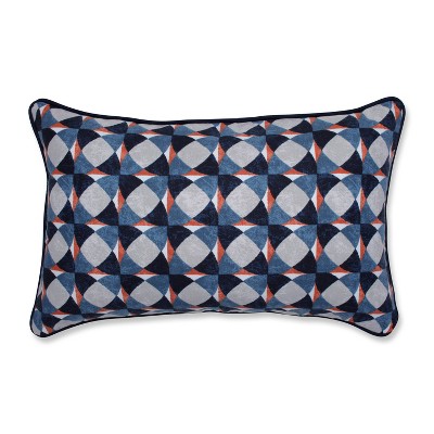 11.5"x18.5" Echo Geo Admiral Lumbar Throw Pillow Blue - Pillow Perfect