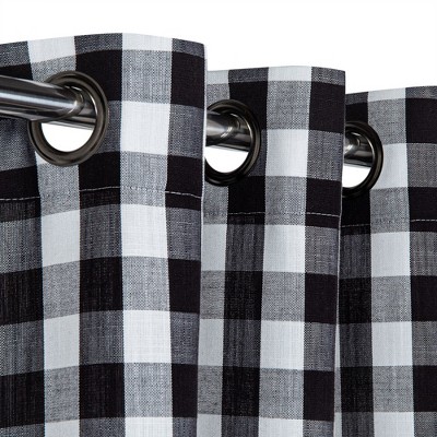 Buffalo Check Textured Grommet Window Curtain Pair, 2 Panels