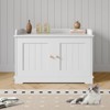 Cat Litter Box Enclosure Hidden Litter Box Cabinet with Wooden Barn Door, End Table Style Indoor Cat House Fits Most Litter Boxes - 4 of 4